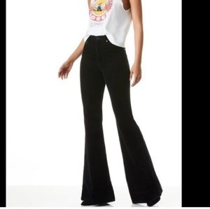 Alice + Olivia black corduroy flare jeans- 26